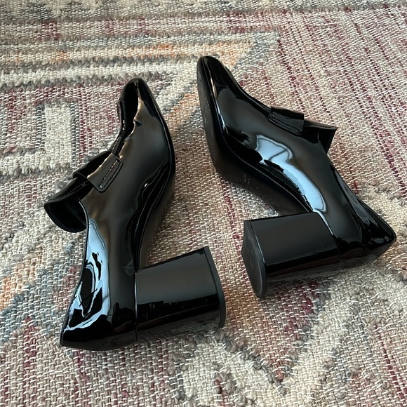Miu Miu | Black Patent Leather Heeled Penny Loafer - Size IT 41 - Picture 9 of 13